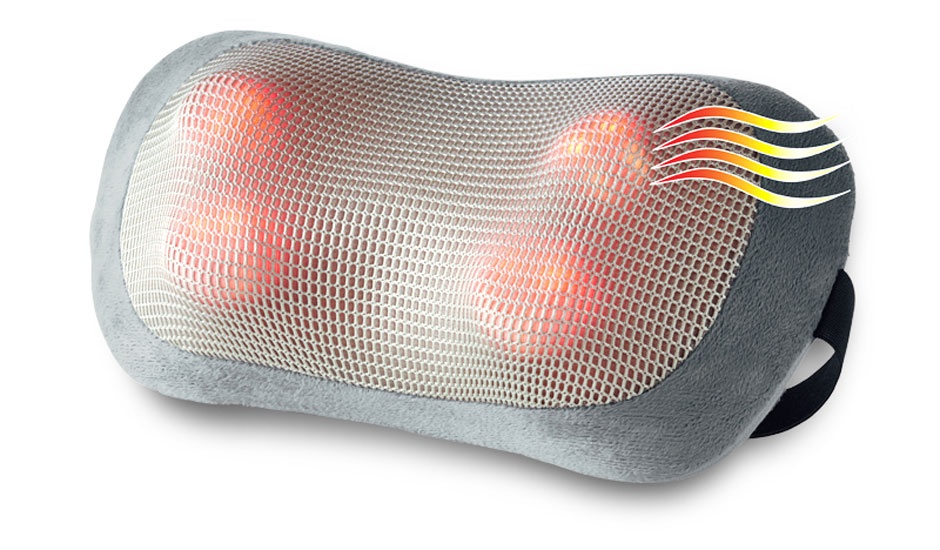 Heated Shiatsu Massage Pillow With Hand Controller